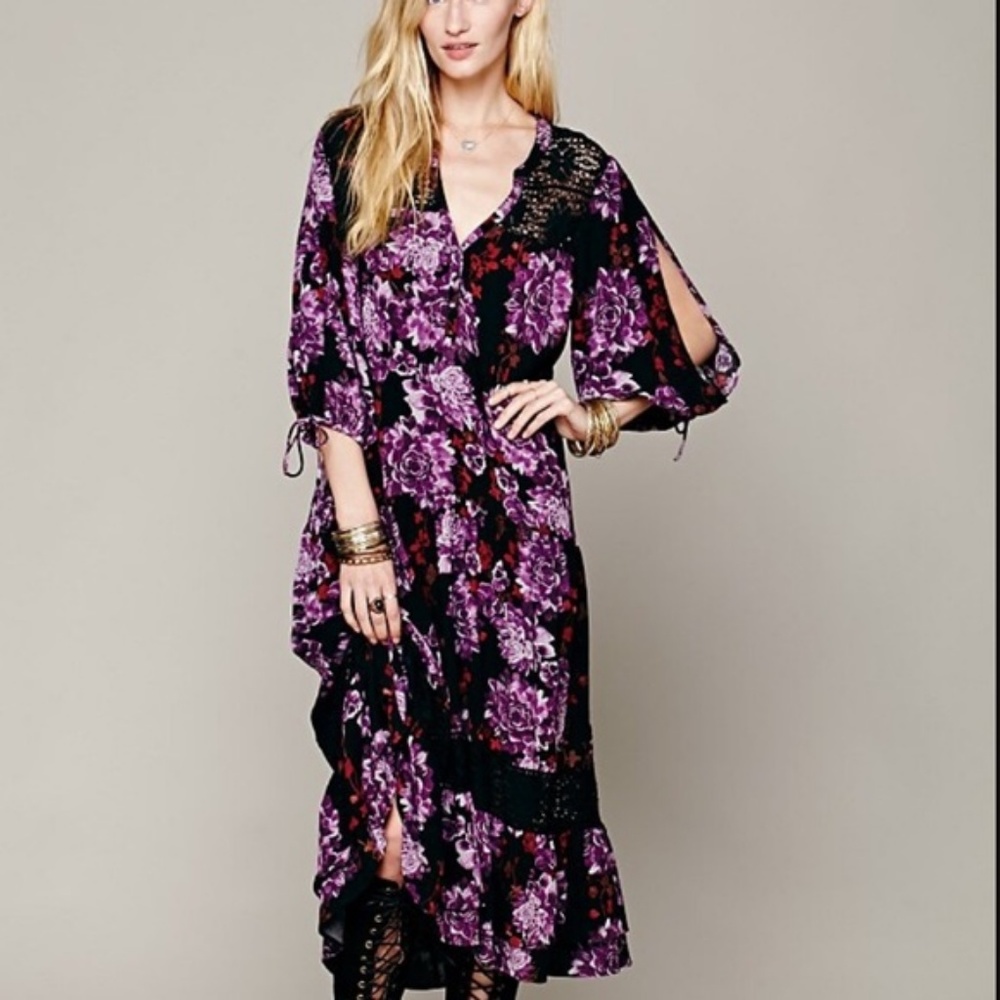 NEW FP BREATHING JASMINE COLD SHOULDER MAXI DRESS